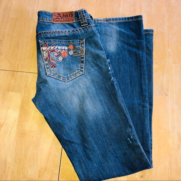 Adiktd Denim - Adiktd bootcut floral embroidered jeans 28x33 / 4